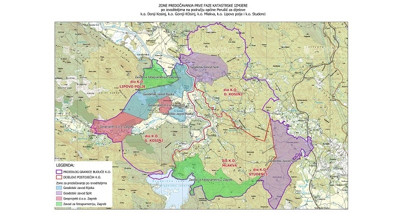 Katastarska općina Kosinj - Predočavanje prve faze elaborata katastarske izmjere